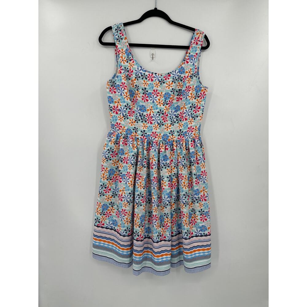 eShakti sleeveless Summer print mini dress Size 12/ Large